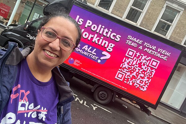 Hina Bokhari AM with Let's Fix Politics Digivan