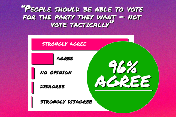 96% believe they should be able to vote for who they want